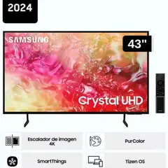 SAMSUNG - Televisor 43 Led Crystal UHD 4K 43DU7000