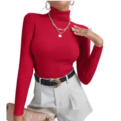 GENERICO - Cafarena de Hilo Tejida Mujer Color Rojo - Tallas XS - S -M - L