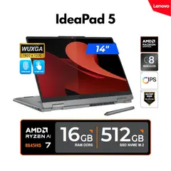 LENOVO - LAPTOP IDEAPAD 5 2EN1/14" WUXGA, IPS,TOUCH Ryzen AI7-8845HS 5.1GHz 16GB DDR5 512GBSSD FREEDOS