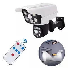 GENERICO - Lámpara Solar Led Tipo Cámara de Seguridad-doble sensor de movimiento