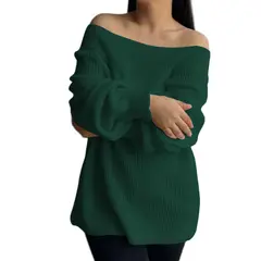 GENERICO - Chompa Mujer Hombros Hilo Dralom 359G-24 Color Verde