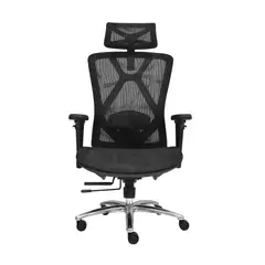 OFIDEAS - Silla Ergonómica Reclinable Levis Plus II Presidente 3D Negro