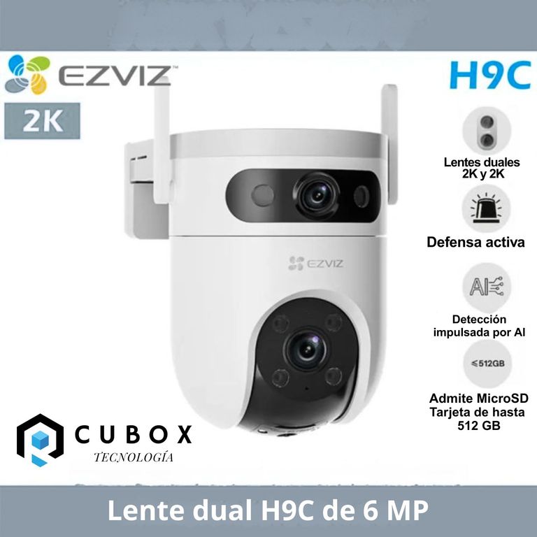 Cámara de Seguridad Wi-Fi Exterior H9C Lente Dual 2K