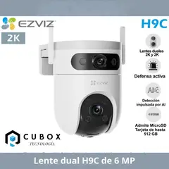 EZVIZ - Cámara de Seguridad Wi-Fi Exterior H9C Lente Dual 2K