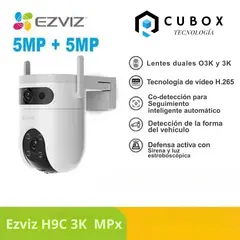 EZVIZ - Cámara IP H9C DUAL 3K 5MP + 5MP Lente Dual Exterior 360°