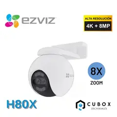 EZVIZ - Cámara Exterior H80x 4k Cámara Wi-fi Cs-h80x 8mp
