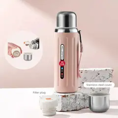 GENERICO - Termo Premium Vacuum 600ml Acero Inoxidable - Rosado