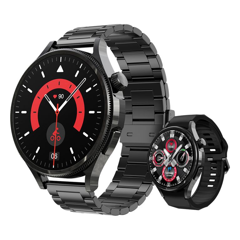 Reloj inteligente M109 - Super Amoled con 2 correas - Negro