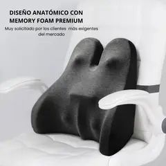 CARJOLLITY - Cojín Espalda Premium Alta Gama Corrector Lumbar Silla Auto