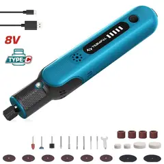 OEM - Minitorno Grinder Inalambrico 8V Tipo Dremel Multiproposito Accesorios