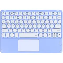 GENERICO - TECLADO INALÁMBRICO TOUCH AN-6030 CON TOUCHPAD BLUETOOTH COLOR CELESTE