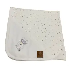 EUBEBE - Colcha para bebé de algodón pima Modelo osito Blanca