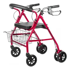 EASY FIT - Burrito Andador Ortopedico Plegable 4 Ruedas Frenos Asiento