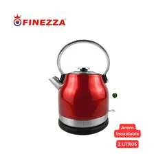 FINEZZA - Hervidor Eléctrico 2 Litros CK-670HT Rojo