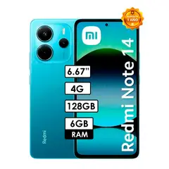 XIAOMI - Celular Redmi Note 14 4G 6GB RAM/ 128GB AZUL