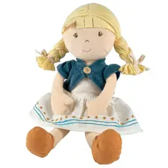 BONIKKA - Muñeca textil suave algodón orgánico modelo Lily 32 cm