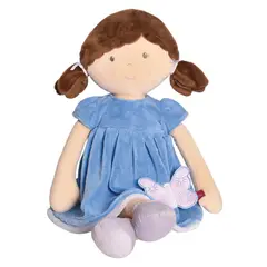 BONIKKA - Muñeca textil suave jumbo 80 cm modelo Pari vestido azul