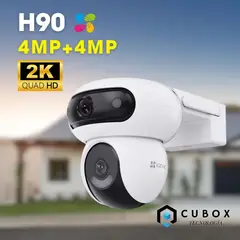 EZVIZ - H90 DUAL 2K+ CAMARA DE SEGURIDAD WIFI 4MP+4MP DOBLE LENTE