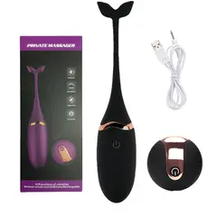 GENERICO - Vibrador con control remoto forma de pescadito-Negro