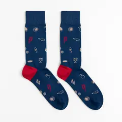 BILLY BROWN - Medias Mezcla Dole Vita con Diseño, Unisex, 1 Par