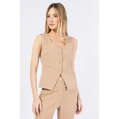 BANATY - CHALECO SASTRE ESCOTE CUADRADO DE MUJER