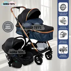 BABY - Coche Cuna Moisés de Lujo «RONDA PRIME» Blue