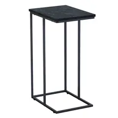 NOVAHUS - Mesa Lateral Estilo Marmol Negro