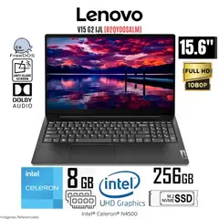 LENOVO - Laptop V15 G2 IJL Intel Celeron N4500 8GB RAM 256GB SSD 15.6" FHD Free Dos - 82QY00SALM