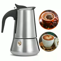 GENERICO - Cafetera Italiana 6 Tazas Acero Inox Espresso Make