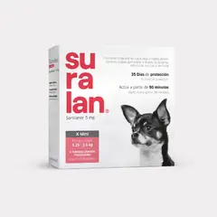 SURALAN - ANTIPULGAS PARA PERROS X-MINI 1.5 A 2.5 KG X 4 TAB