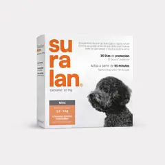 SURALAN - ANTIPULGAS PARA PERROS MINI 2.5 A 5 KG X 4 TAB