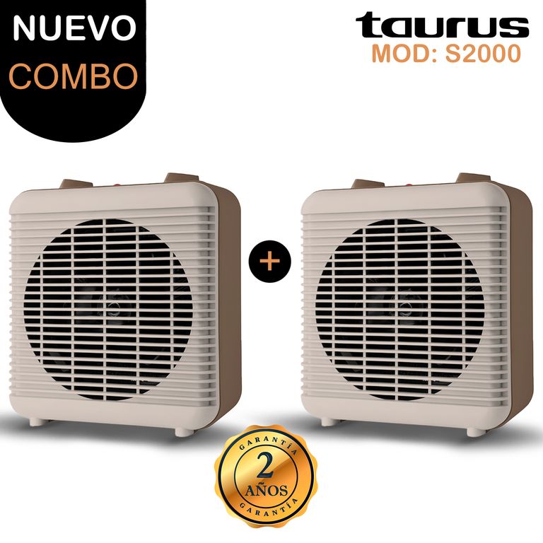 Pack Calefactor S2000 2 Velocidades 2000 W X2