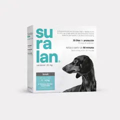 SURALAN - ANTIPULGAS PARA PERROS SMALL 5 A 10 KG X 4 TAB