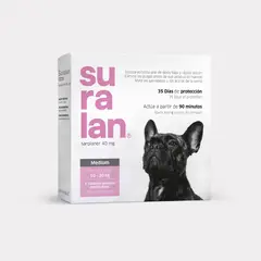 SURALAN - ANTIPULGAS PARA PERROS MEDIUM 10 A 20 KG X 4 TAB