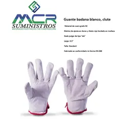 GENERICO - Guante badana blanco clute Precio x Docena