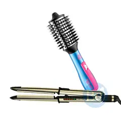 BABYLISS PRO - Combo BabylissPRO Alisadora BNTG3000TPE y Cepillo Eléctrico de 72mm