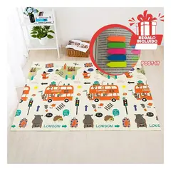 RYBIU IMPORT - Pack6 Tapete Comodo para Niños Y+Banderitas Adhesivas