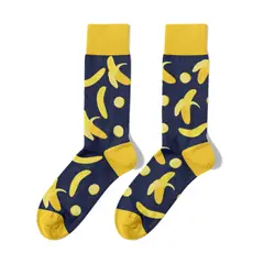 BILLY BROWN - Medias Banana con Diseño Colorido, Unisex, 1 Par