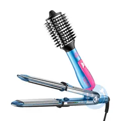 BABYLISS PRO - Combo BabylissPRO Alisadora BNT3000TPE y Cepillo Eléctrico de 72mm