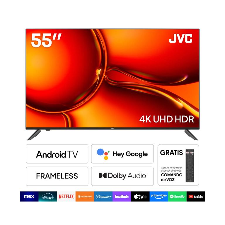 Televisor JVC 55 4K UHD Android Frameless Smart TV LT-55KB607