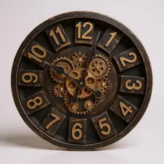 GENERICO - Reloj de Pared Analógico con Engranajes a la Vista