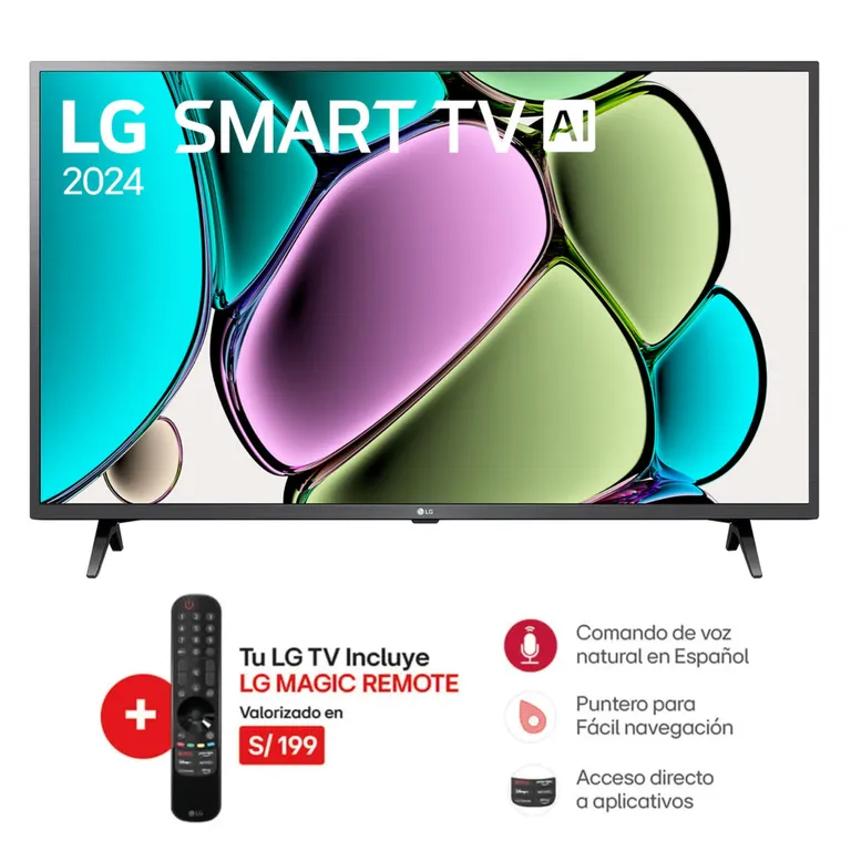 Televisor 43 Full HD LED Smart TV WebOS 43LR6000 + control magic