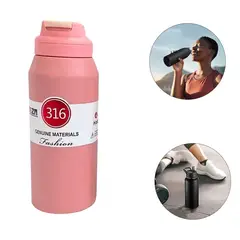 GENERICO - Botella Térmica Tomatodo de Acero Inoxidable 800 ml Rosa