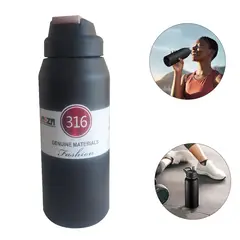 GENERICO - Botella Térmica Tomatodo de Acero Inoxidable 800 ml Negro