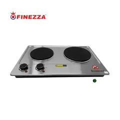 FINEZZA - Cocina Eléctrica de 2 hornillas 2250W FZ-320H2CE
