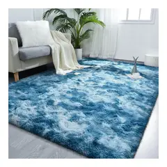 GRETAIL - Alfombra De Felpa Piso Decorativo 200cm x 140cm Turquesa
