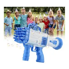 GENERICO - Pistola de Burbujas 48 agujeros Juguete de Niños celeste