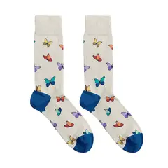 BILLY BROWN - Medias Mariposas Coloridos con Diseño, Unisex, 1 Par
