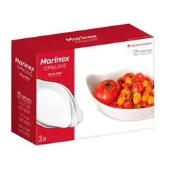 MARINEX - JUEGO DE 3 FUENTES OVAL OPALINE