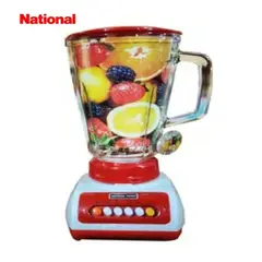 NATIONAL - Licuadora Turbo con Doble Vaso de Vidrio Templado 900W Rojo